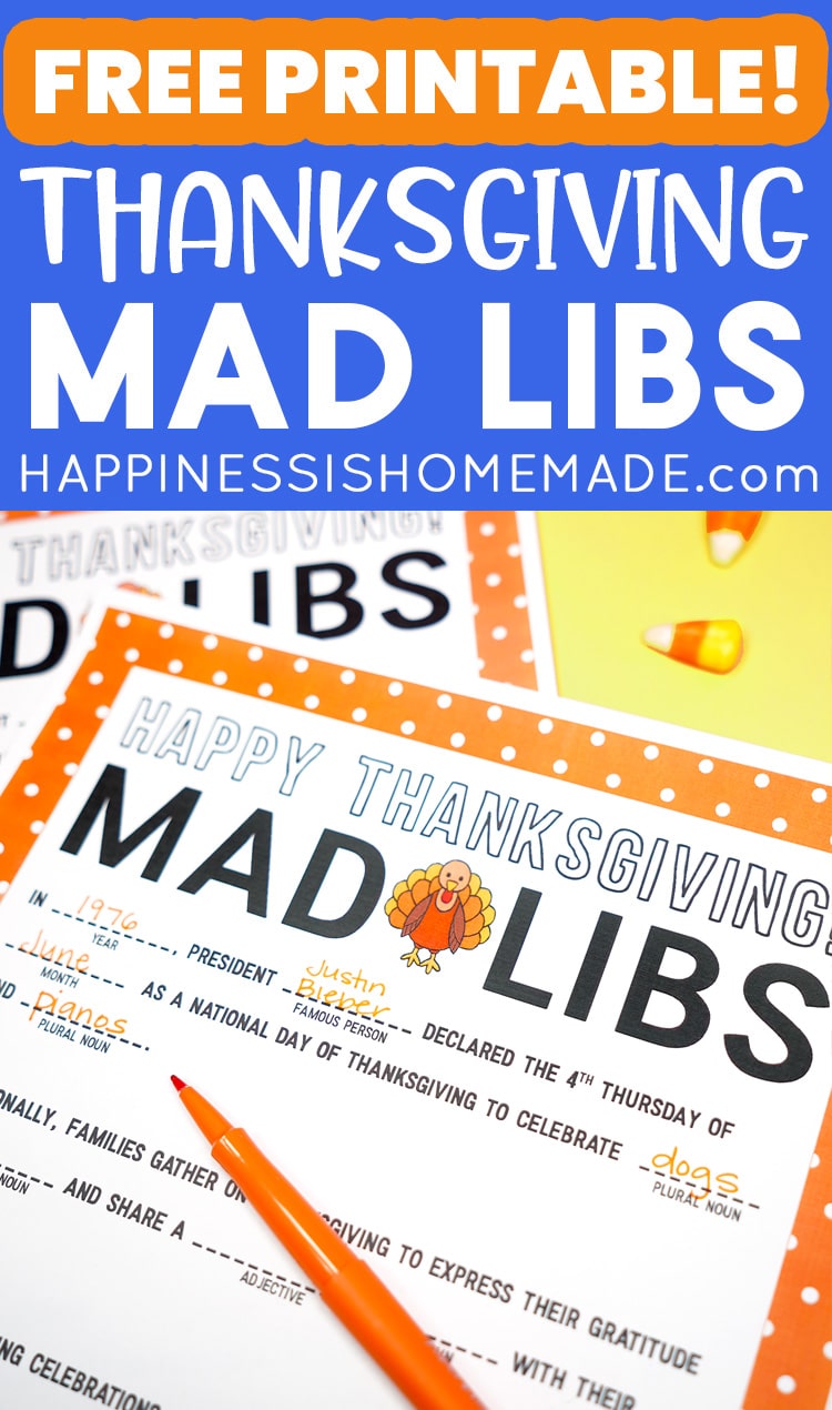 free printable thanksgiving mad libs game