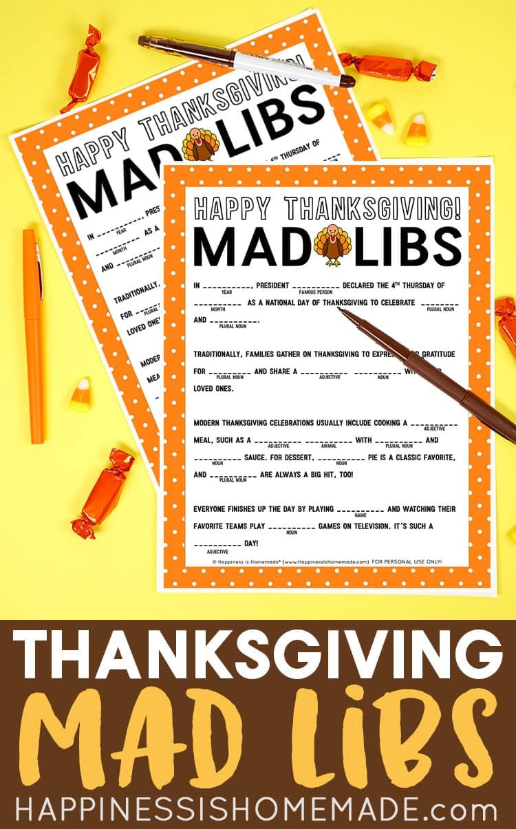happy thanksgiving mad libs 