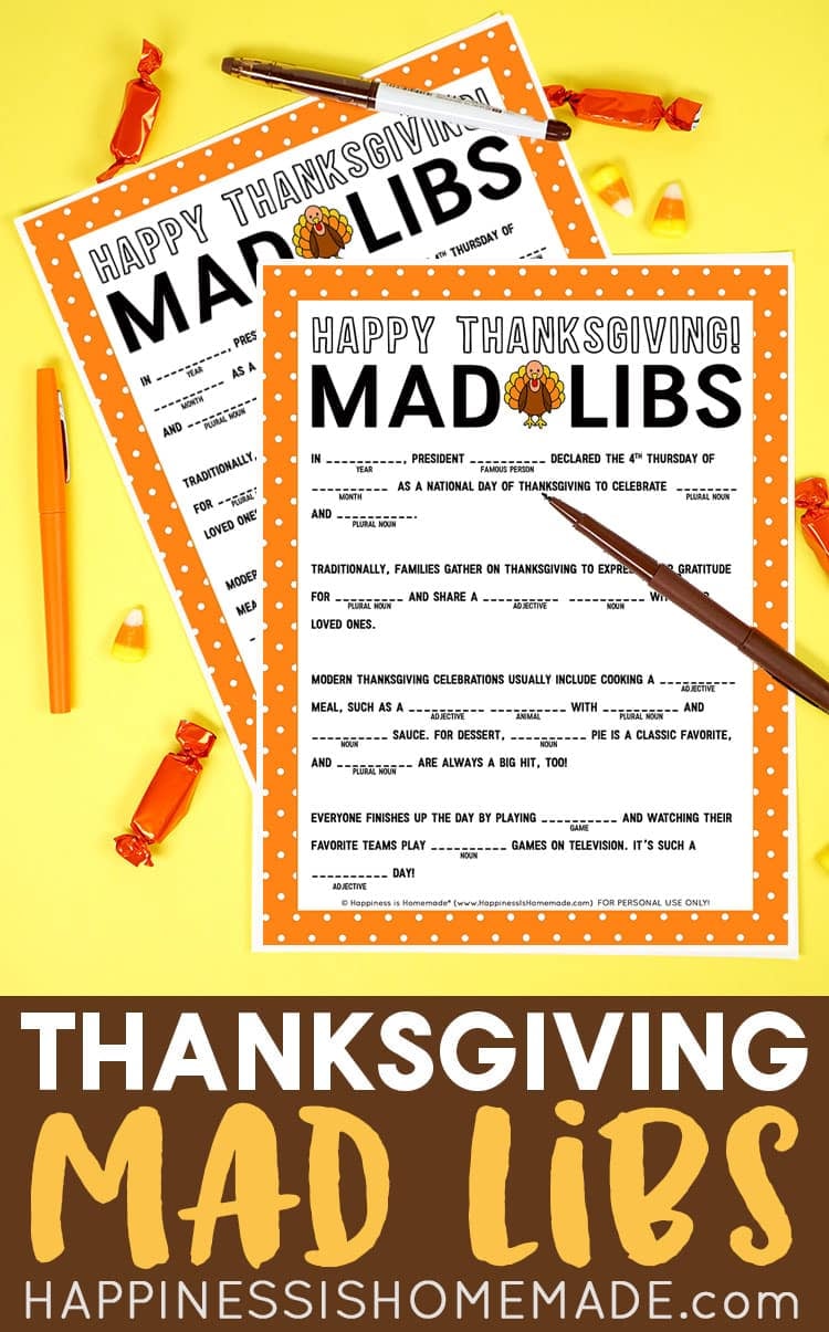 happy thanksgiving mad libs