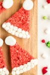 Santa hat holiday dessert close up