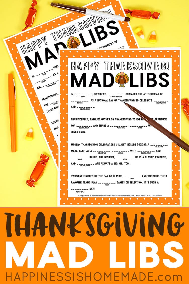 thanksgiving mad libs funny games for thanksgiving