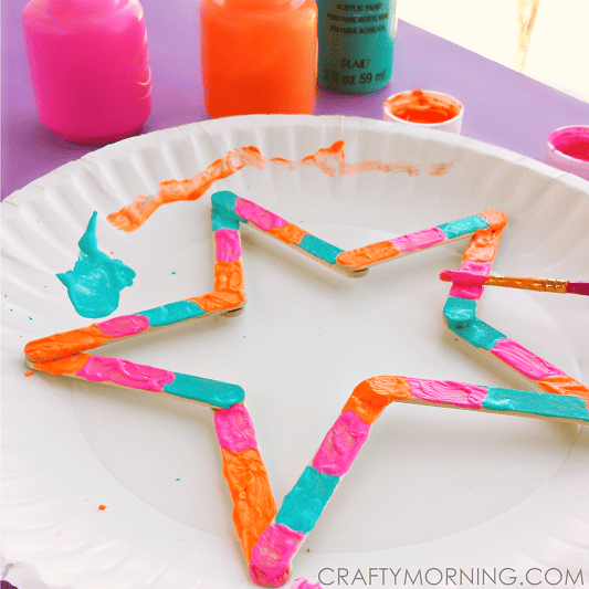 Popsicle Stick Mini Football Goal Craft