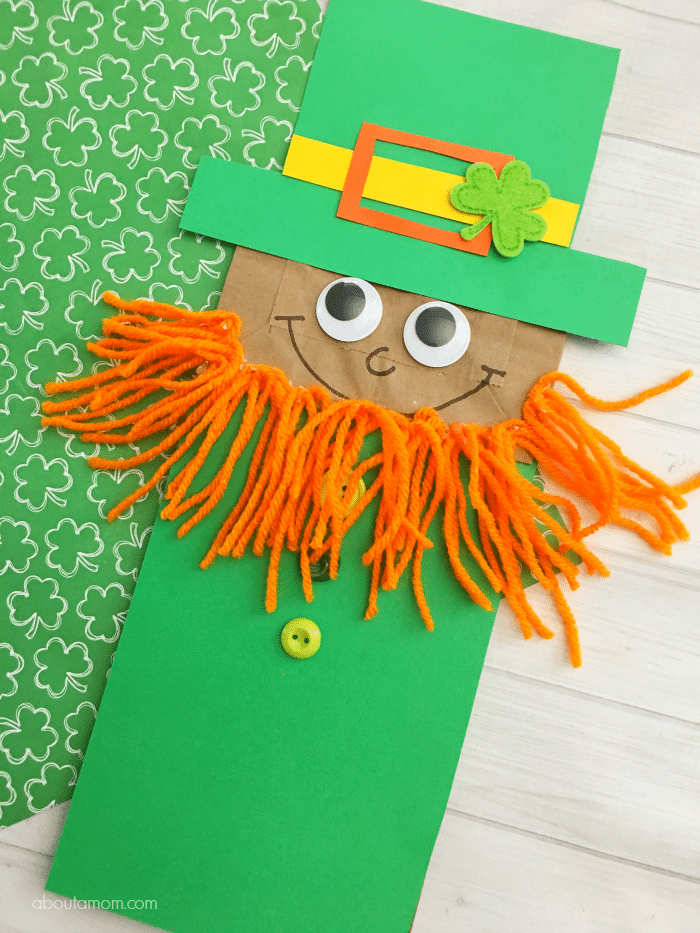 leprechaun paper bag kids craft