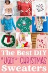 the best diy ugly Christmas sweaters pin graphic