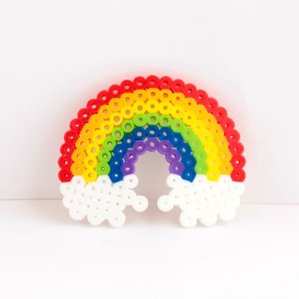rainbow made from perler beads