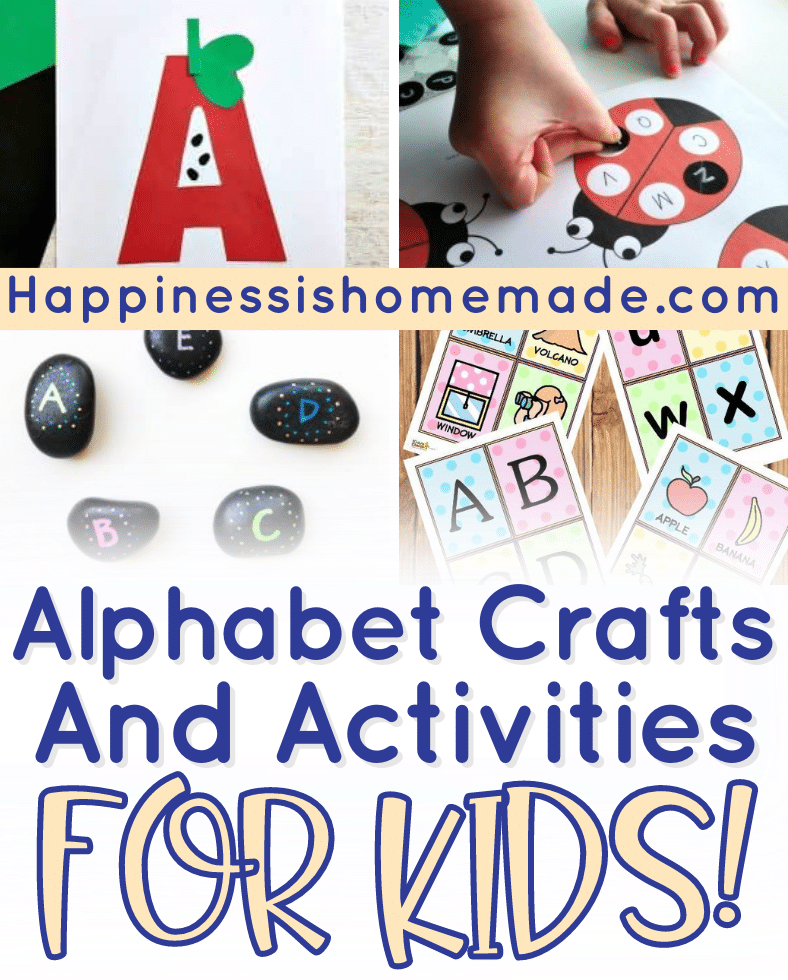Alphabet crafts and activities for kids facebook image