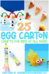 25 egg carton craft ideas pin graphic