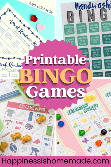 Printable bingo games pin graphic