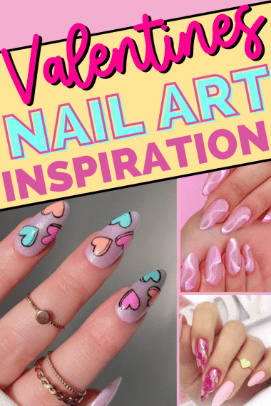 valentines nail art inspiration collage graphic