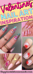 Pin graphic of Valentine's Day Nail Art Ideas