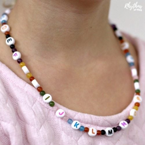 alphabet bead necklace