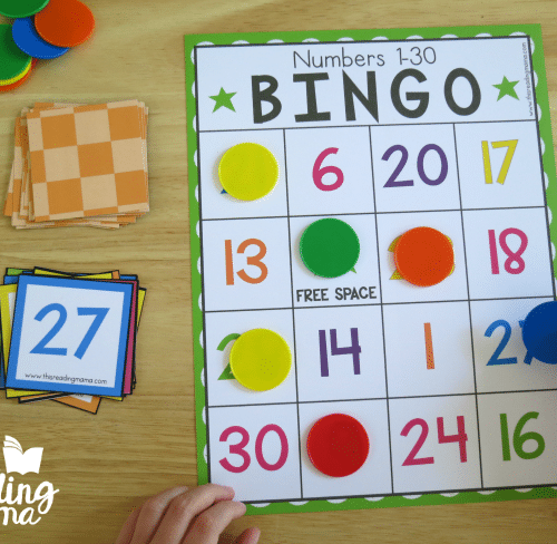 Numbers bingo for small kids
