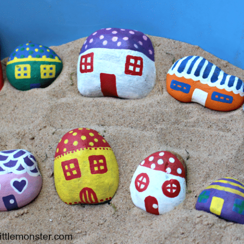 fairy house painted rocks