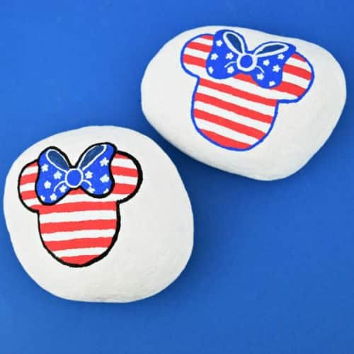 minnie mouse painted rocks