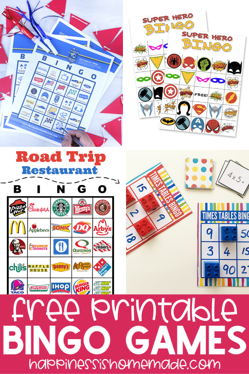 Free printable bingo games pin short