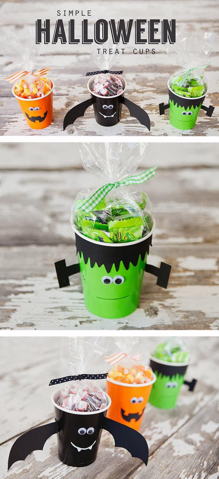 frankenstein head treat cups