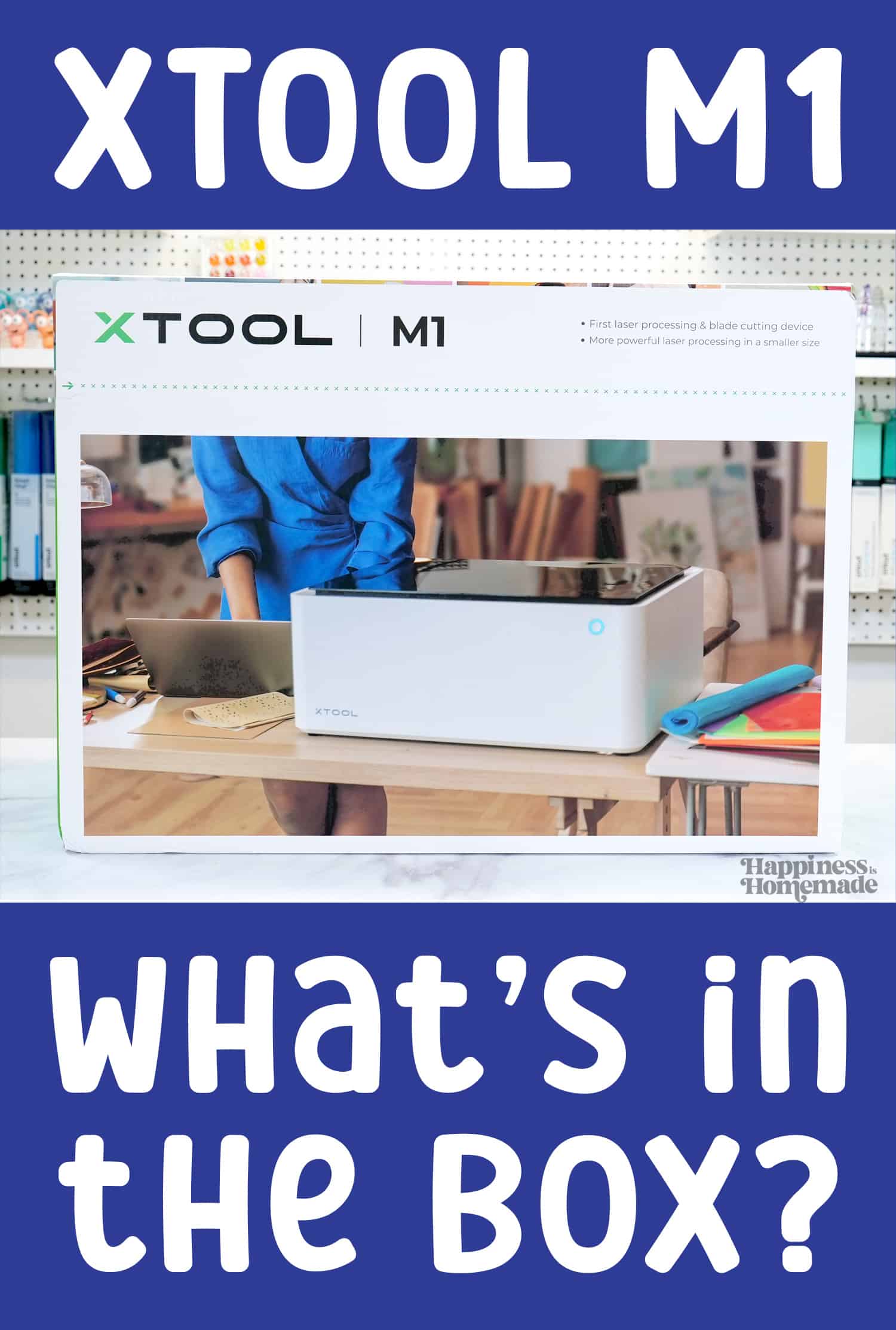 Graphic "xTool M1 - What's in the Box?" 