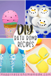 DIY Bath Bomb Recipes pin graphic