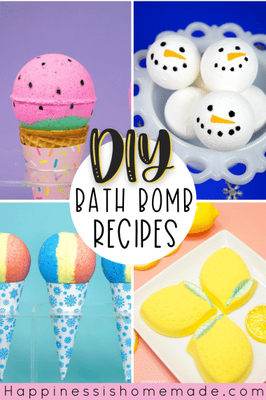 DIY Bath Bomb Recipes pin graphic