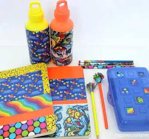 School supplies decorate using Duck Tape