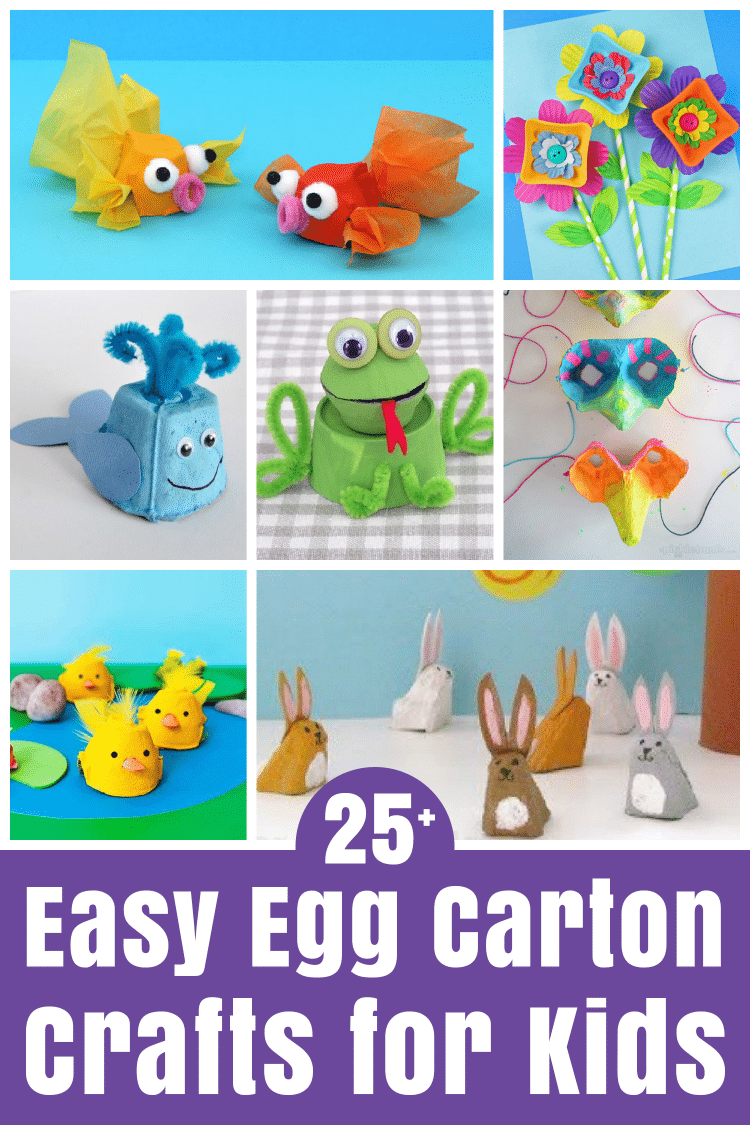 25+ Easy egg carton craft ideas graphic