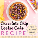 The Best Chocolate Chip Cookie Cake Recipe Pin Graphic