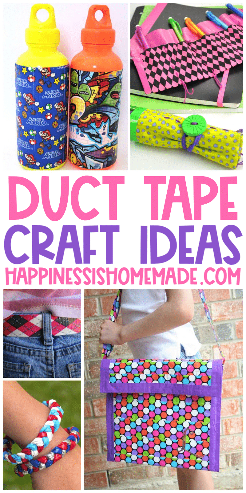 Duct Tape Craft Ideas pin graphic