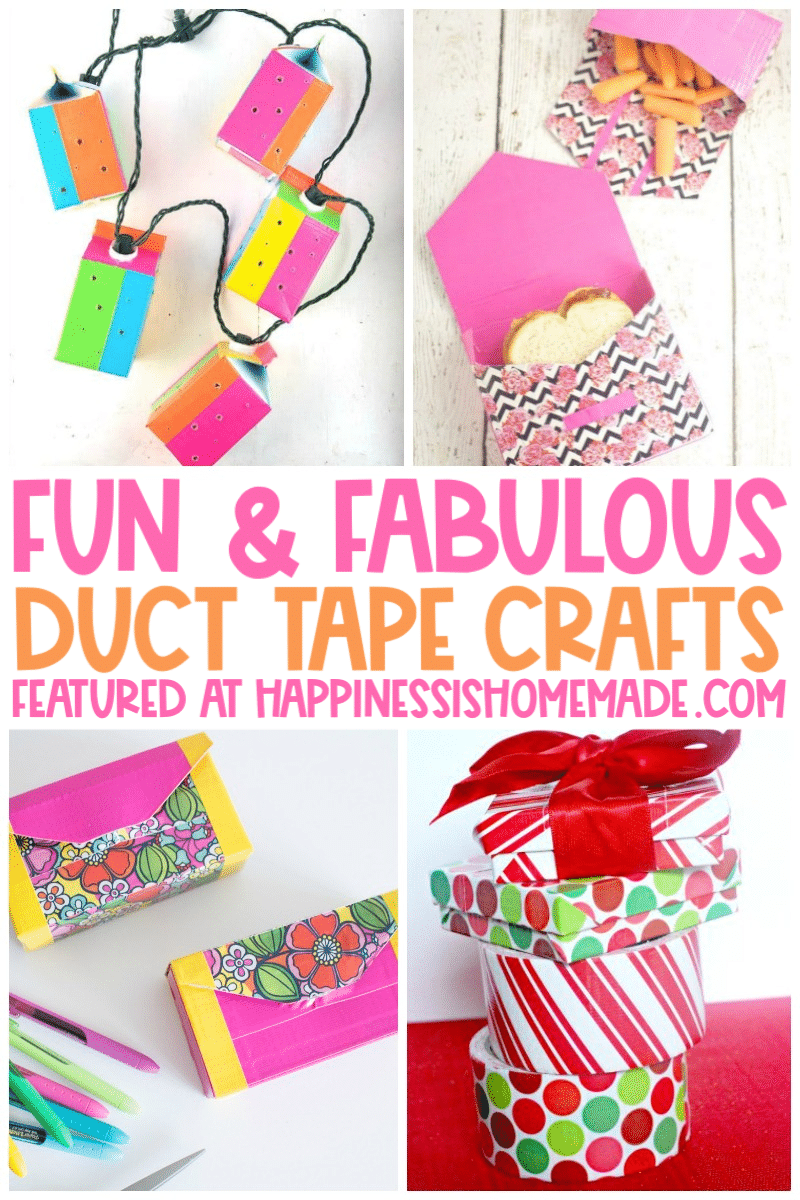 Cardboard Roll Duck Tape Pencil Craft - Our Kid Things