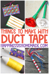 Things to make with duct tape pin graphic