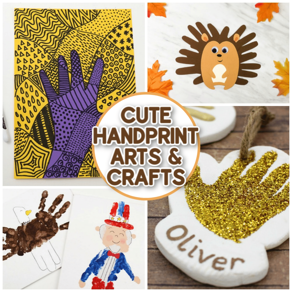 Cute handprint crafts photo collage