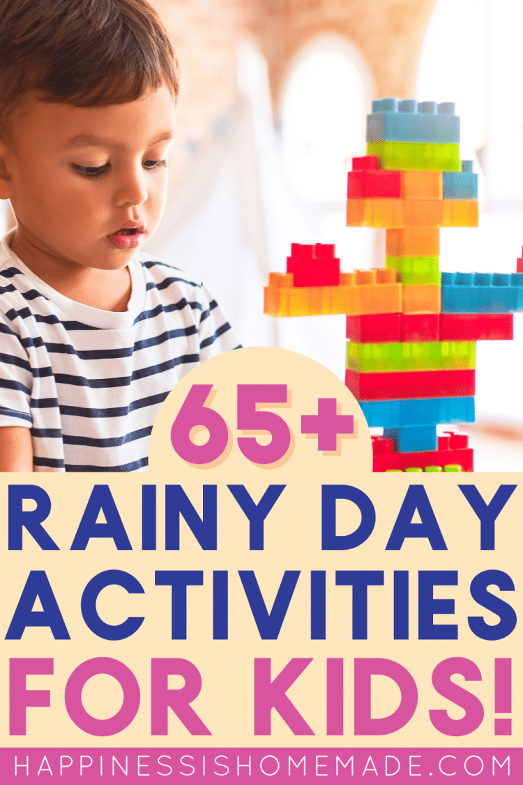 65+ Rainy Day Activities For Kids Pin Graphic
