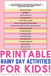 Printable Rainy Day Activities for Kids Pin Graphic