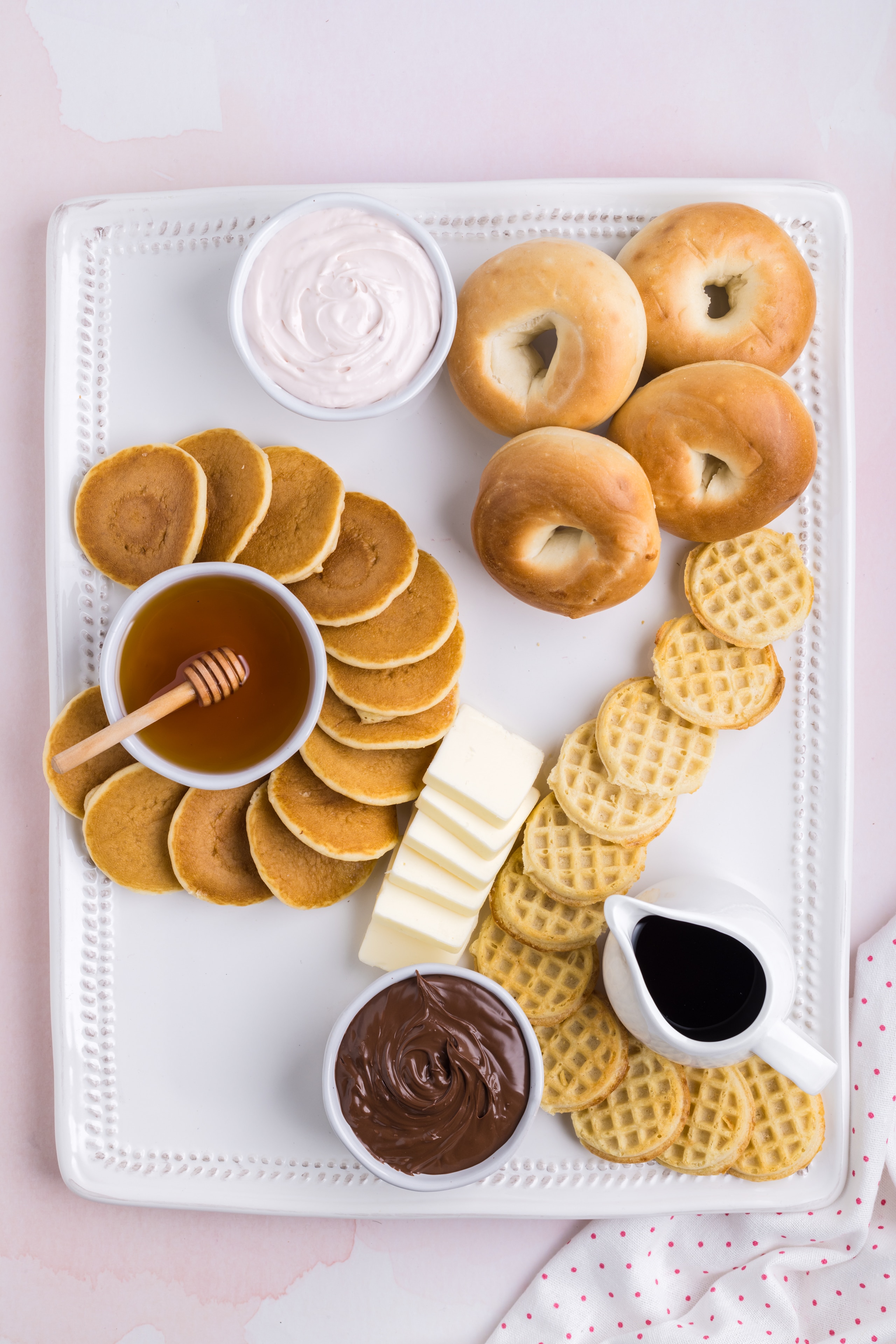 Cheese added to delicious breakfast party board