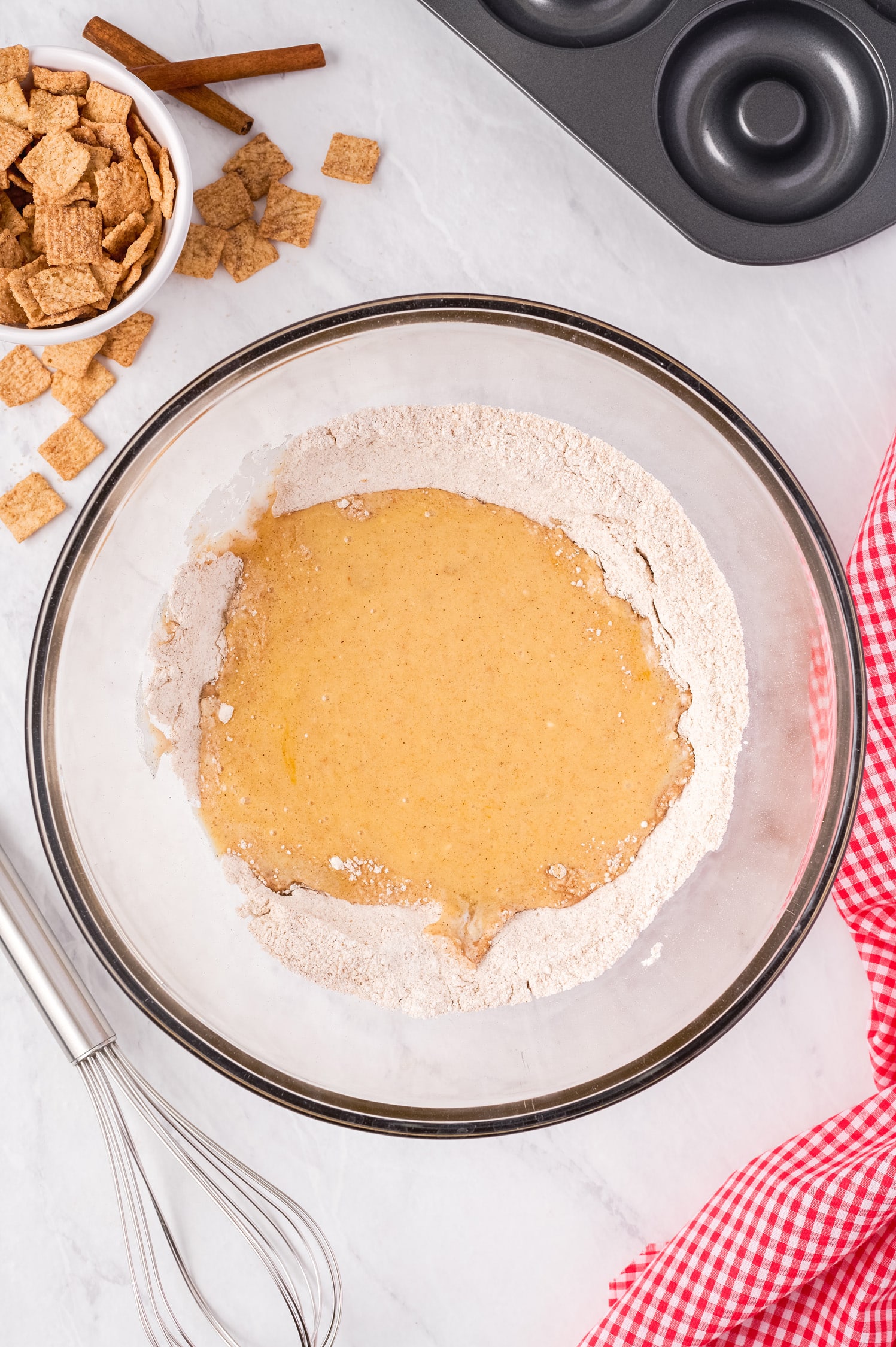 Adding Cinnamon into Easy Donut Recipe