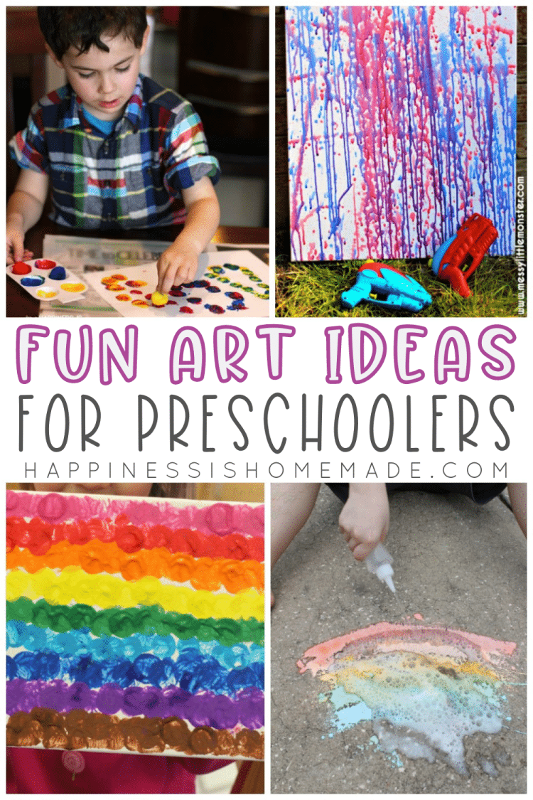Fun Art Ideas for Preschoolers Pin Graphic
