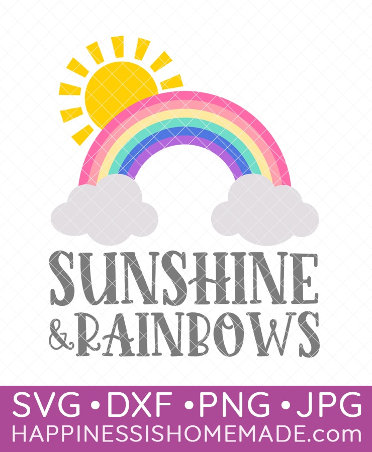 sunshine and rainbows svg file