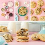 Collage of making delicious cookies and cream cookies