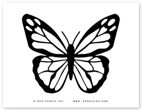 Free printable monarch butterfly coloring page
