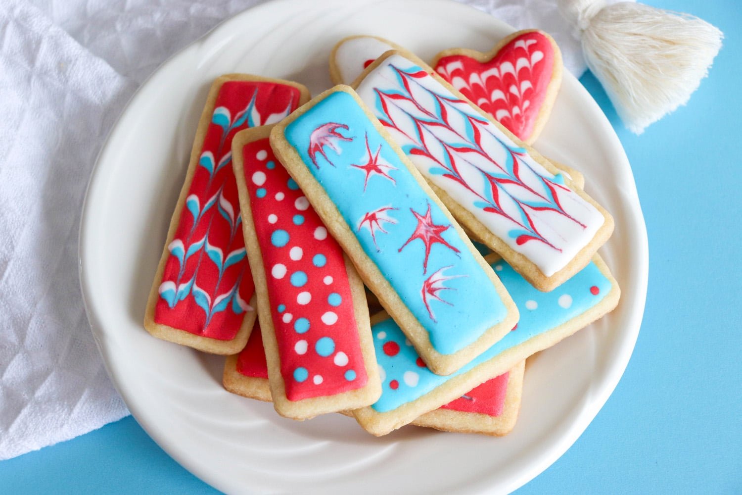 plate of yummy fourth of july cookies