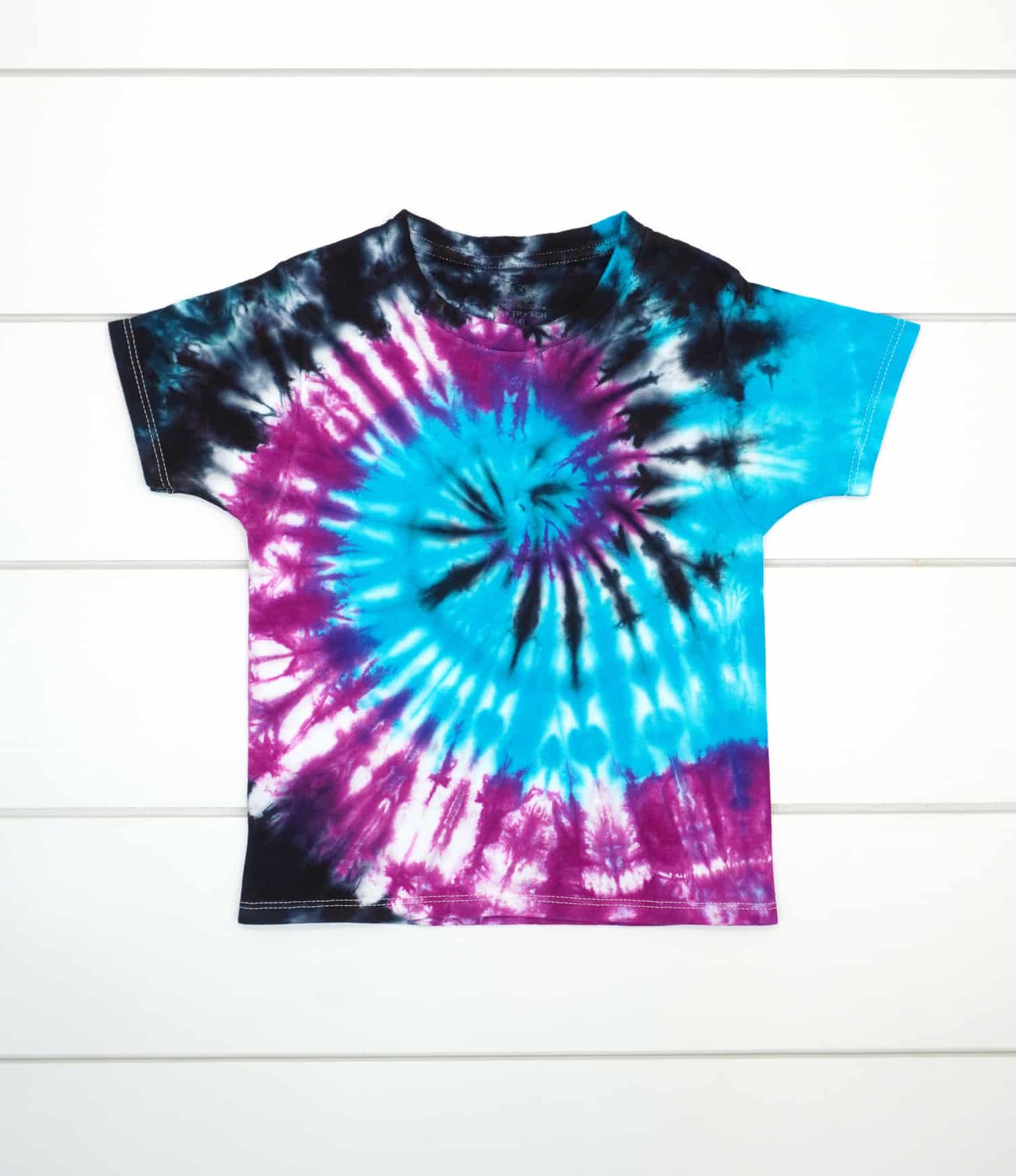 Tie-Dye Tee, Spiral  Black Powder Coffee