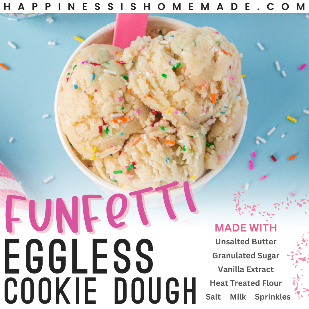 Funfetti Eggless Cookie Dough Facebook Stylized Image