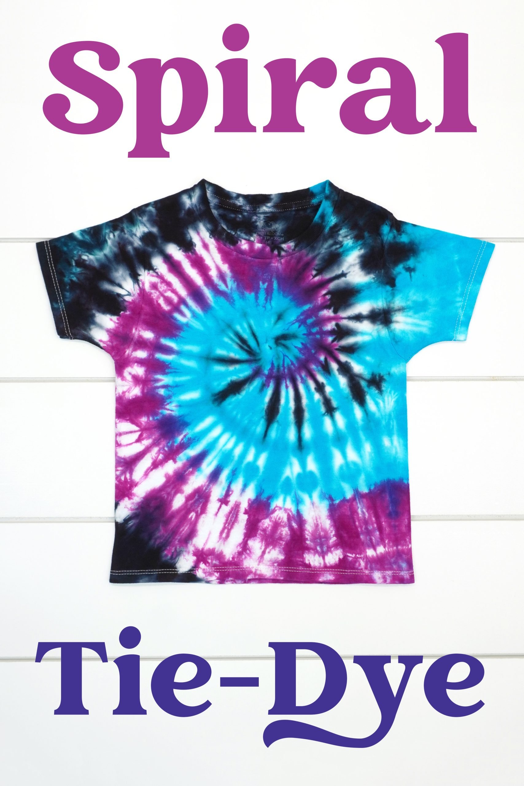 Kids Tie Dye Shirt, Pink Rainbow Spiral, Fun and Colorful Back to School  Shirt