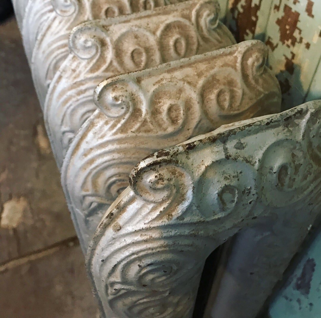 extreme close-up of ornate radiator detail