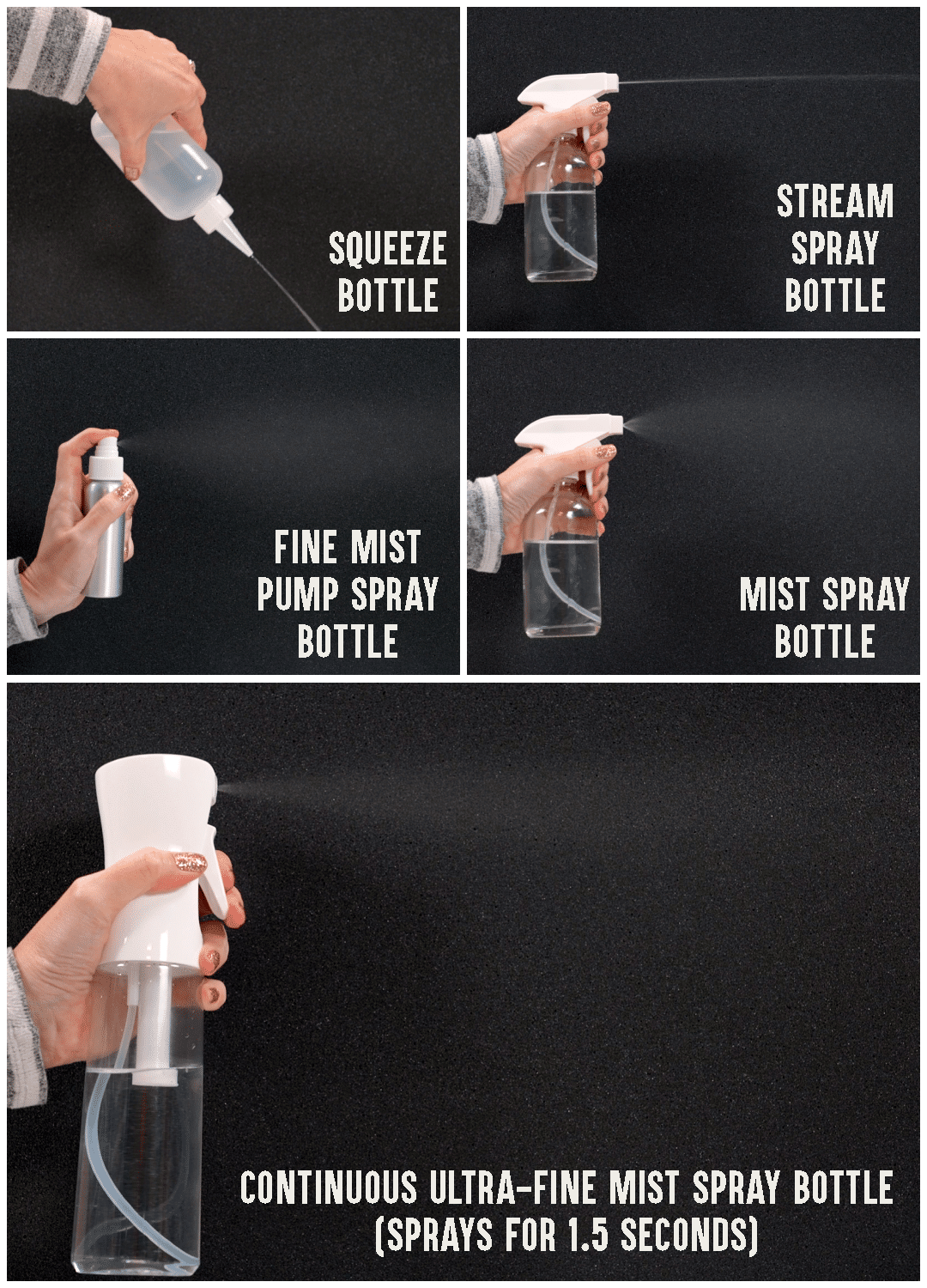 spray bottle types for bleach tie dying examples