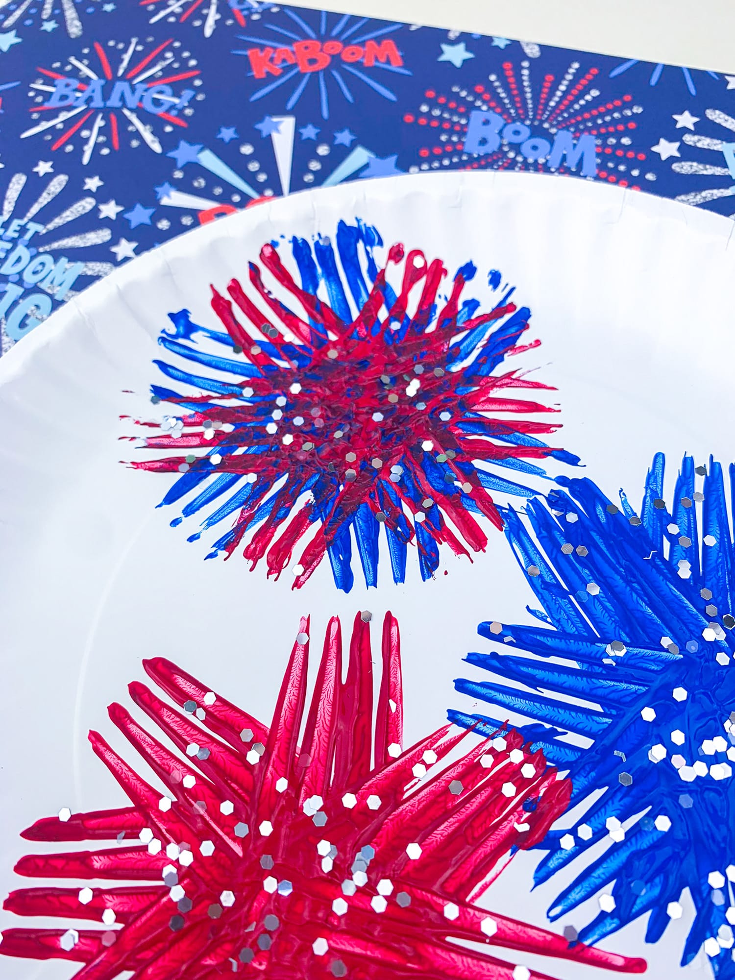 paper plate firework craft for kids