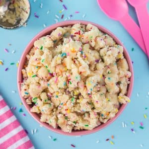 delicious funfetti cookie dough recipe in bowl