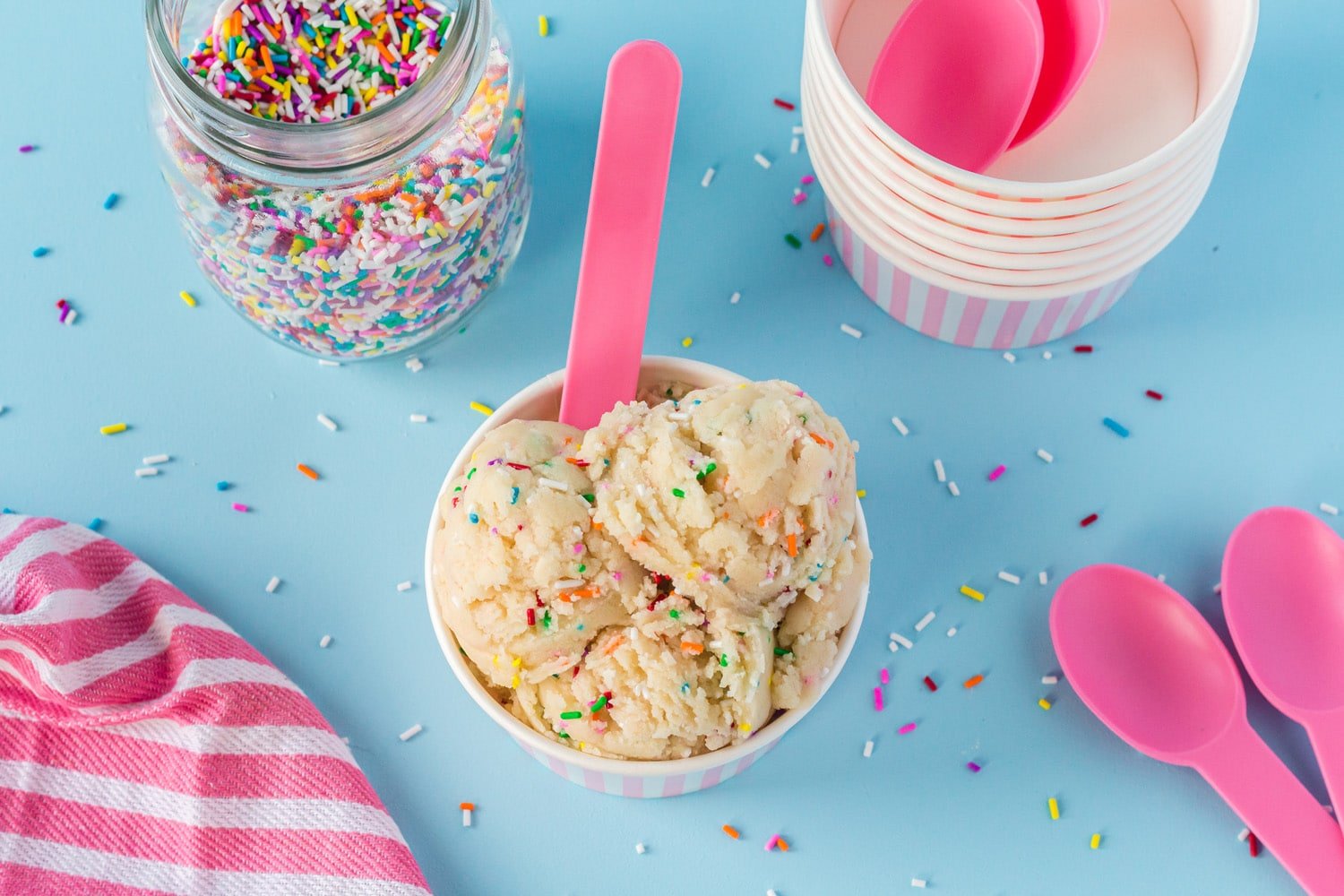 overhead of the best cookie dough recipe