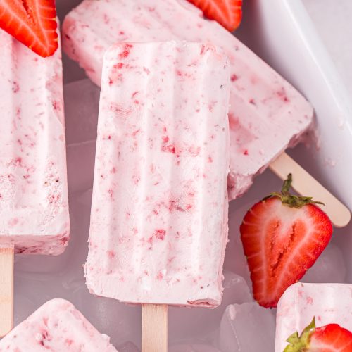 popsicles made from real strawberries
