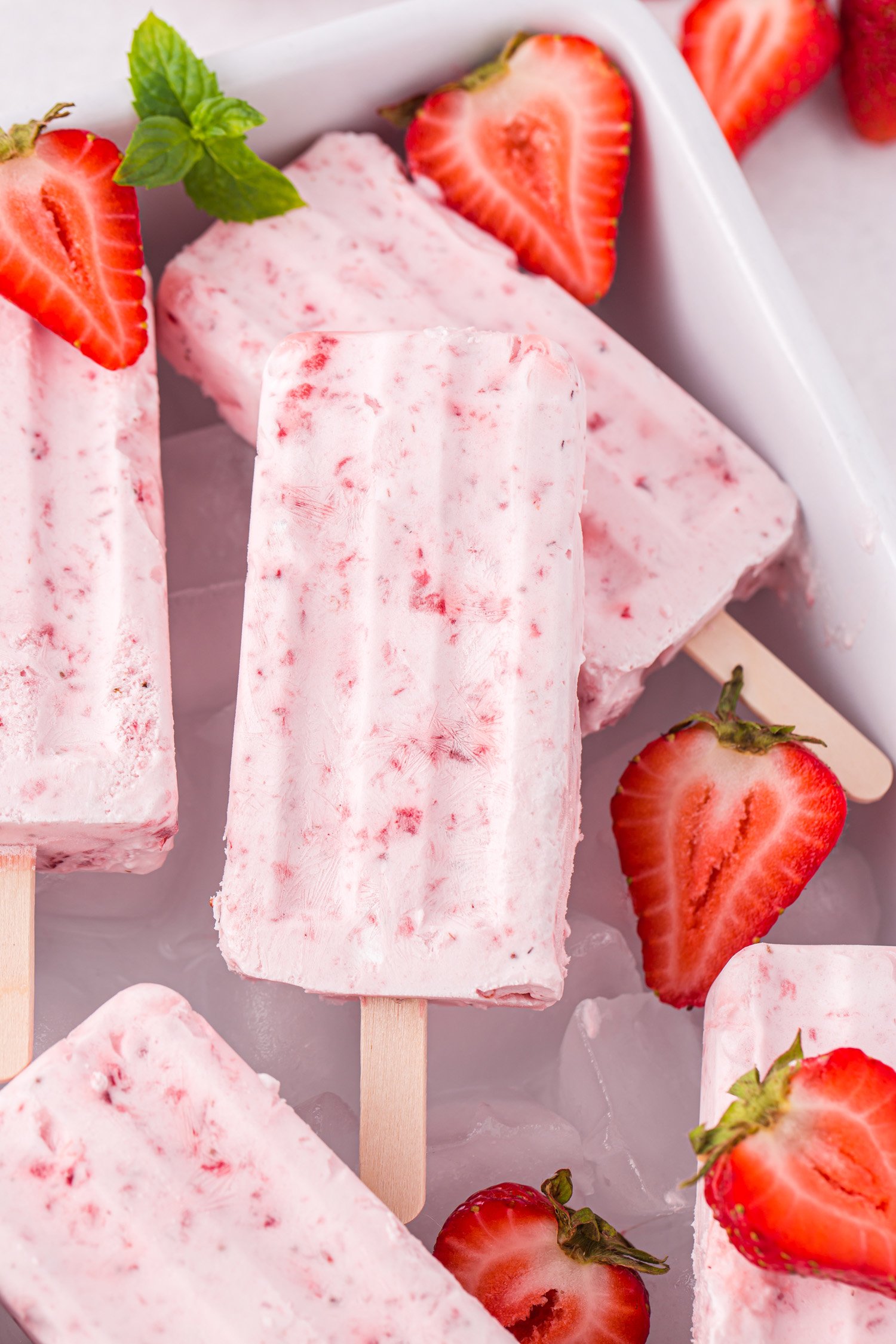 popsicles made from real strawberries