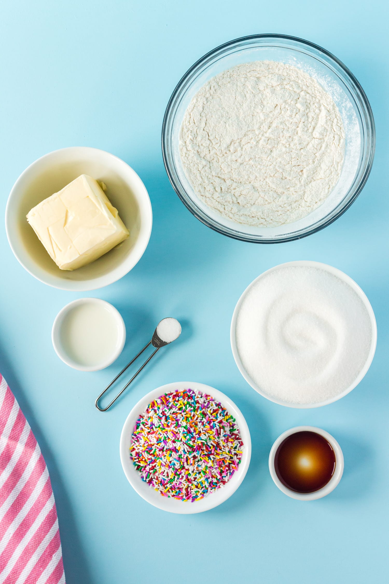 ingredients to make edible cookie dough
